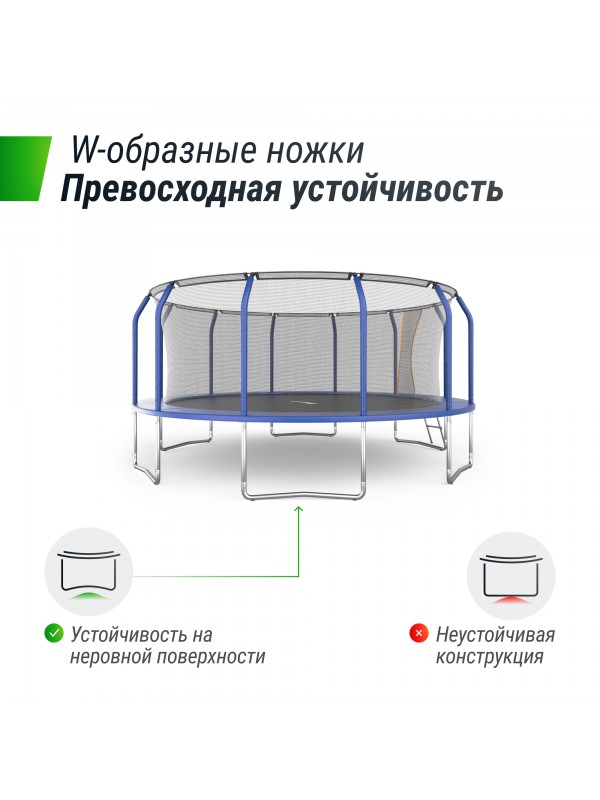 Батут UNIX Line SUPREME BASIC 16 ft (blue)