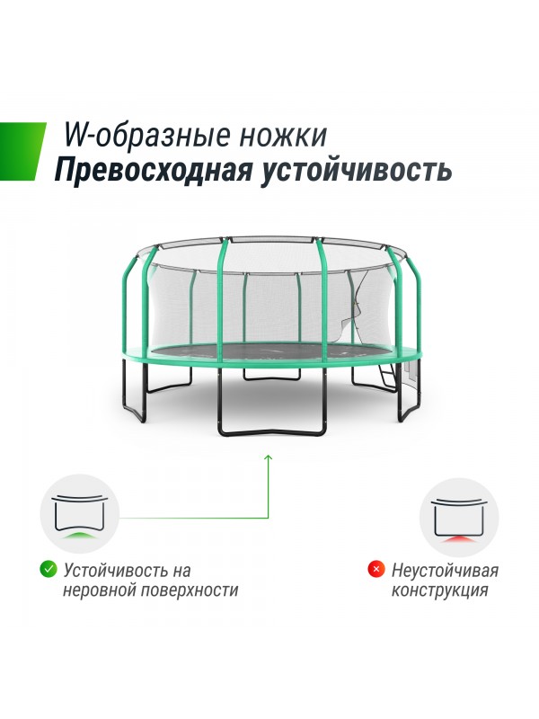 Батут UNIX Line SUPREME GAME 16 ft (green)