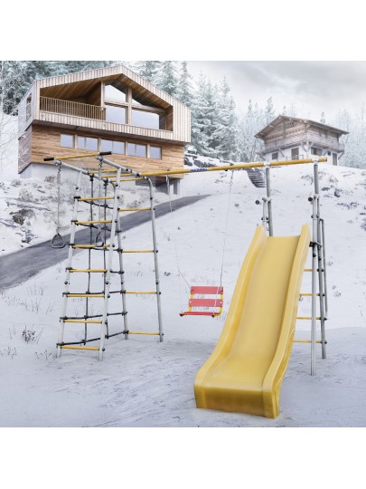 Детский спортивный комплекс для дачи ROMANA Богатырь MAX (качели пластиковые)