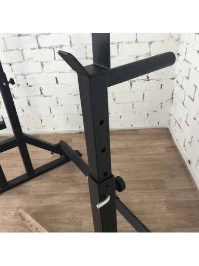 Стойки под штангу с подстраховкой и брусьями 2.0, черный