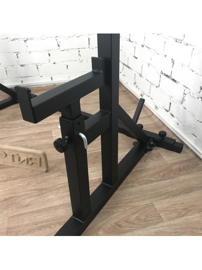 Стойки под штангу с подстраховкой и брусьями, черный