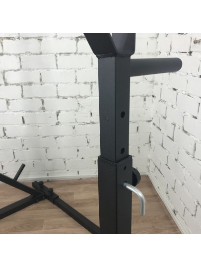 Стойки под штангу с подстраховкой и брусьями, черный