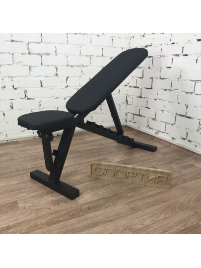 Регулируемая скамья для жима, черная