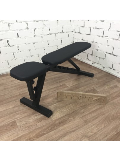 Регулируемая скамья для жима, черная
