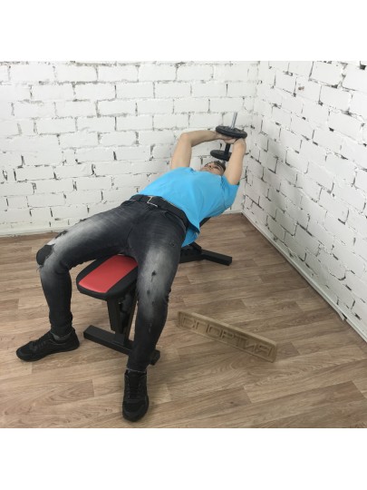 Регулируемая скамья для жима, черная