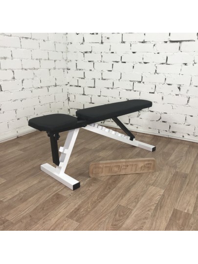 Регулируемая скамья для жима, черно-белая