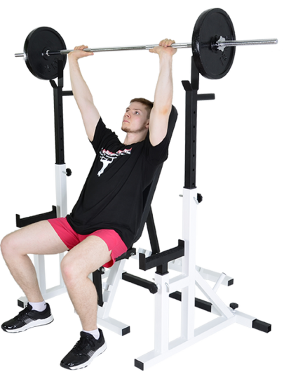 Комплект стойки 2.0 + Скамья для жима, черный