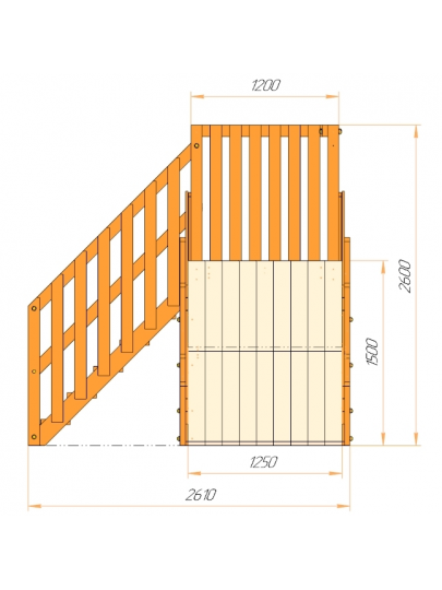 Зимняя горка «Метелица» 4,5 метра + Сертификат EAЭC